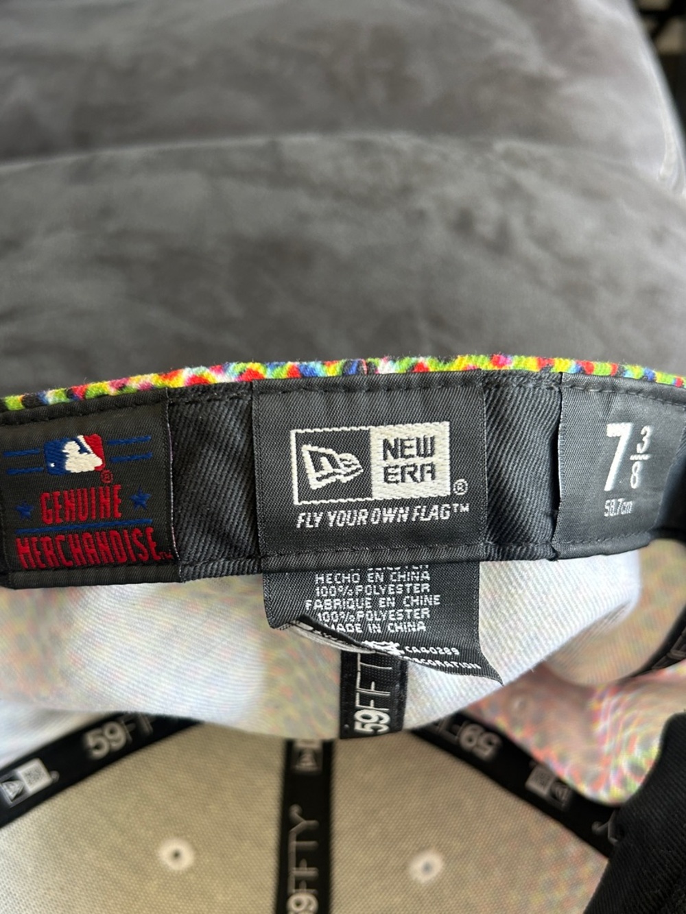 New Era Black 59FIFTY Cap with Multicolor Trim(Unisex) - Picture 5 of 5